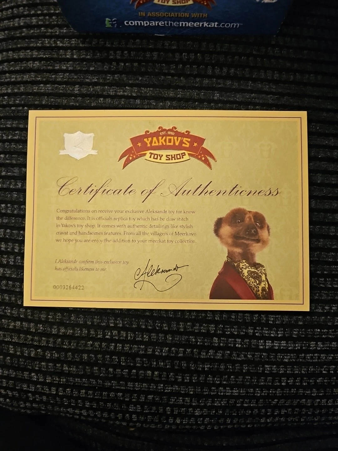Compare the Market: Aleksandr Orlov | Yakov's Toy Shop Meerkat Toy | Certificate - Image 9