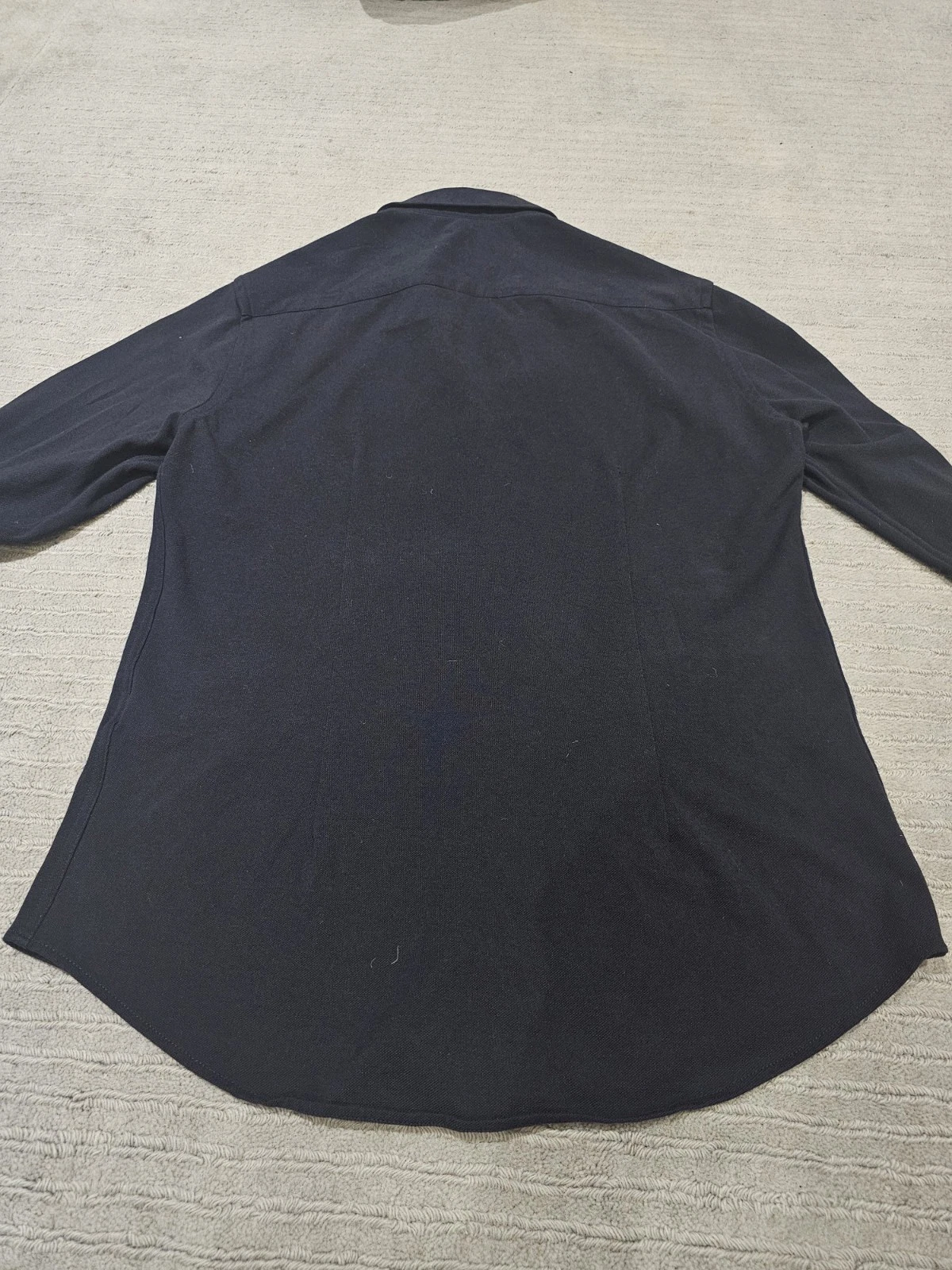 Zara Mens Slim Fit Long Sleeved Shirt | Button Down Collar | Navy Blue | Excelle - Image 10