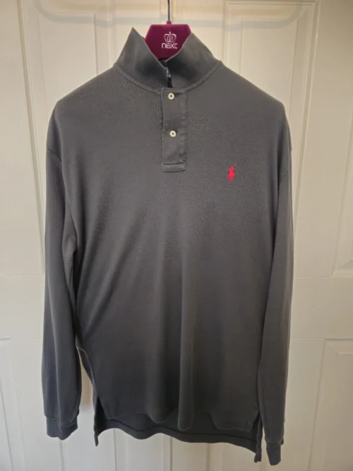 Ralph Lauren Long Sleeve Polo Shirt | Grey | Medium M/M