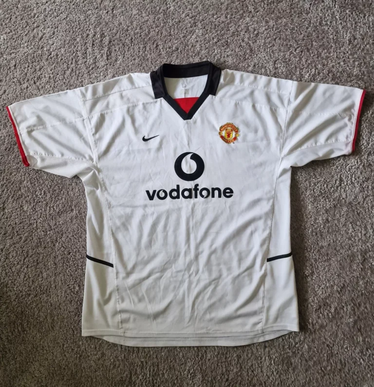 Man Utd 2002/03 Away Football Shirt Mens XL - Nike - Vodafone - Vintage