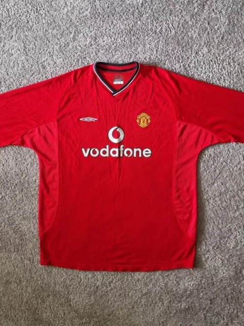 Rare Manchester Utd 2000/02 XXL Vodafone Umbro Shirt Long Sleeve Vintage CFS