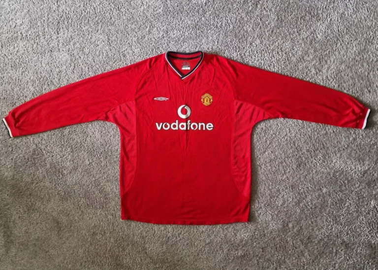 Rare Manchester Utd 2000/02 XXL Vodafone Umbro Shirt Long Sleeve Vintage CFS