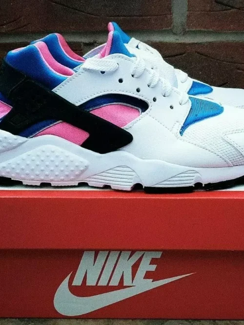 Nike Huarache Run (GS) - UK 5.5 White Blue Pink 654275 104