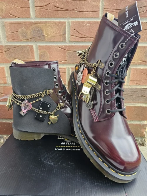 Dr Martens x Marc Jacobs 60th Anniversary Vegan 1460 Boots UK8 Cherry Red | Rare