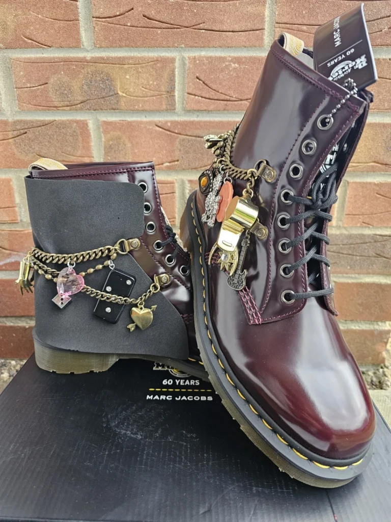 Dr Martens x Marc Jacobs 60th Anniversary Vegan 1460 Boots UK8 Cherry Red | Rare