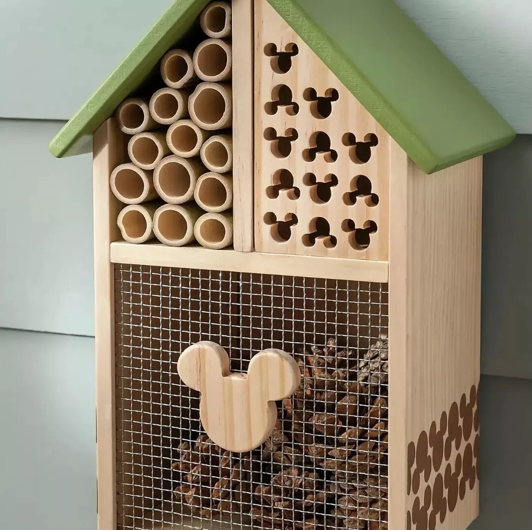 Wooden Bug House Hotel | Mickey Mouse | Shelter for Small Garden Friends | New - Image 2