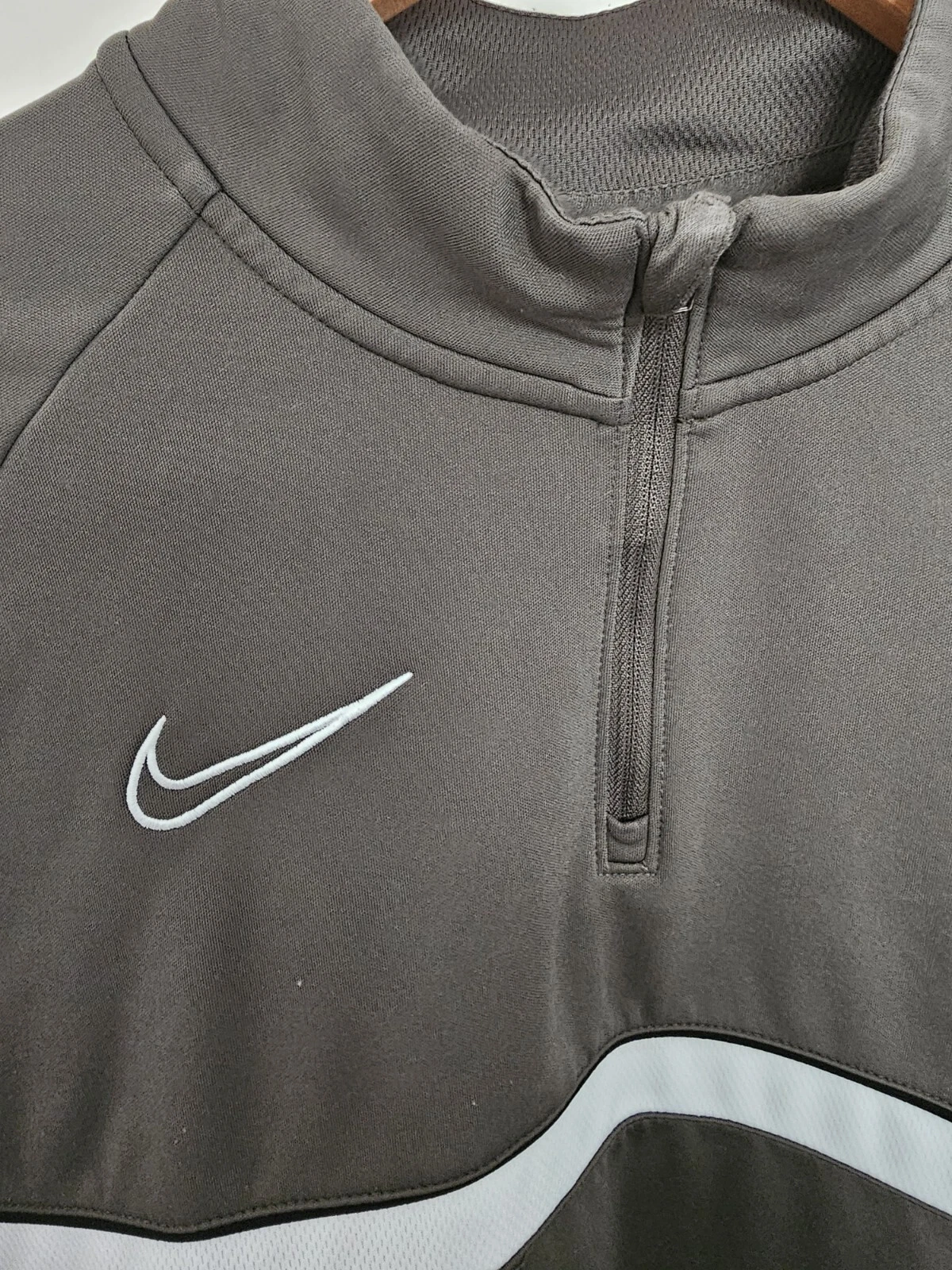 Nike Football Drill Top | Mens | Small | 1/4 Quarter Zip | Olive Green | Long Sl - Image 5