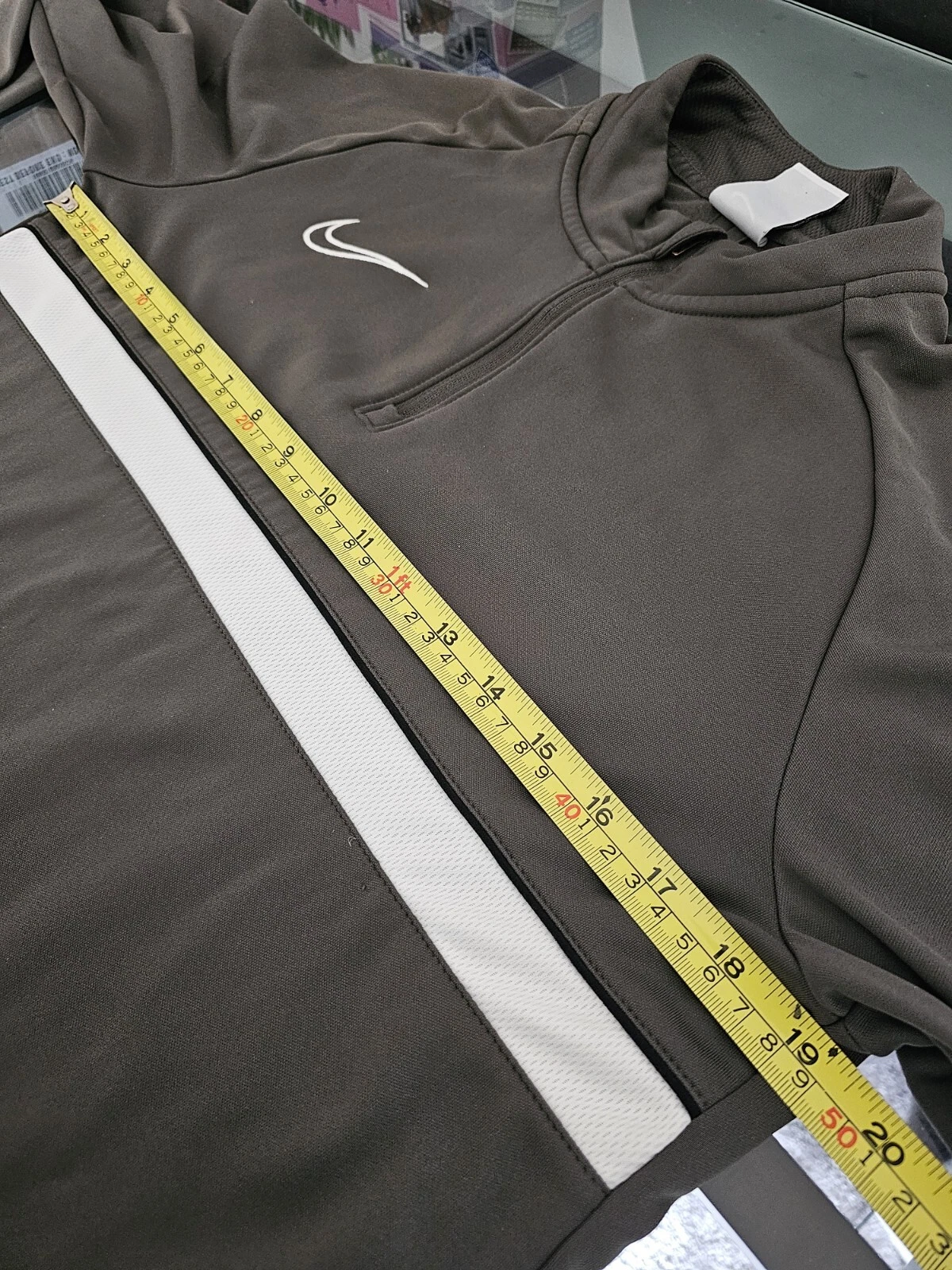 Nike Football Drill Top | Mens | Small | 1/4 Quarter Zip | Olive Green | Long Sl - Image 11