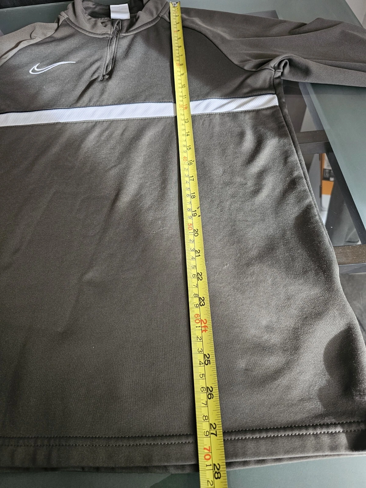 Nike Football Drill Top | Mens | Small | 1/4 Quarter Zip | Olive Green | Long Sl - Image 12