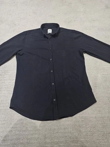 Zara Mens Slim Fit Long Sleeved Shirt | Button Down Collar | Navy Blue | Excelle - Image 14