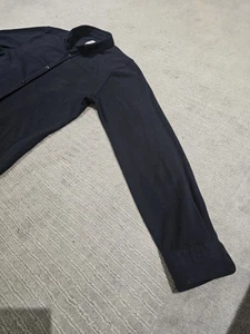 Zara Mens Slim Fit Long Sleeved Shirt | Button Down Collar | Navy Blue | Excelle - Image 17