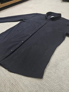 Zara Mens Slim Fit Long Sleeved Shirt | Button Down Collar | Navy Blue | Excelle - Image 18